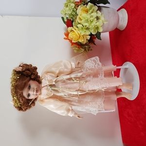 Wondertreats Inc. Collectible Porcelain Doll with Stand. 20"